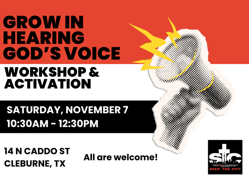 Grow in Hearing God’s Voice event flyer
